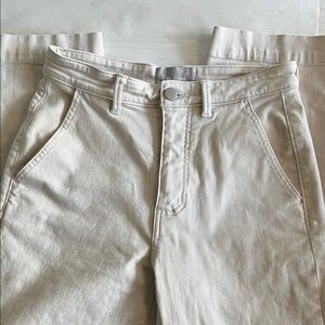 Everlane Cream off white The Straight Leg Crop Size 6 Tall